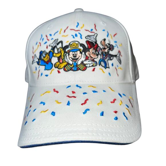 Disney Cruise Line Captain Mickey Mouse and Friends celebration white cap OS - Picture 1 of 8